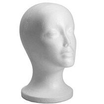 Female Styrofoam Foam Mannequin Manikin Head Model Wig hair