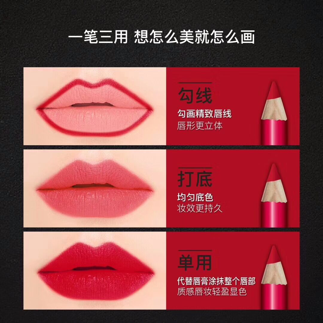 Authentic flamingo lip liner bút ma thuật màu nhựa định hình môi bút chì matt gỗ kẻ mắt kéo dài chống màu nước trang điểm bút son môi