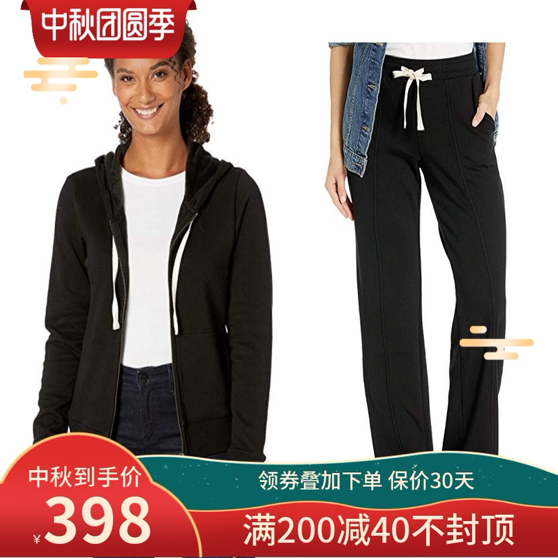 XS S m Sizes Now Available in Beijing! Ugg Fleece-Lined Casual Zip-Up Hoodie and Wide-Leg Sweatpants Set