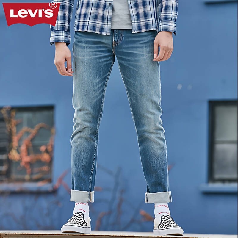 Cool City Genuine Levis Men's 512 Denim Red-Edge Cotton Comfortable Casual Jeans 28833 0141