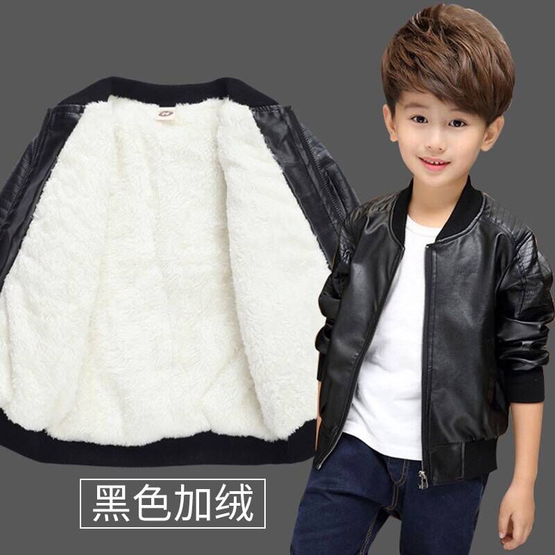 Boys jacketboys áo khoác vào mùa đông mặc 2019 mùa thu và mùa đông trẻ em mới lớn cho trẻ em cộng với áo khoác nhung da.