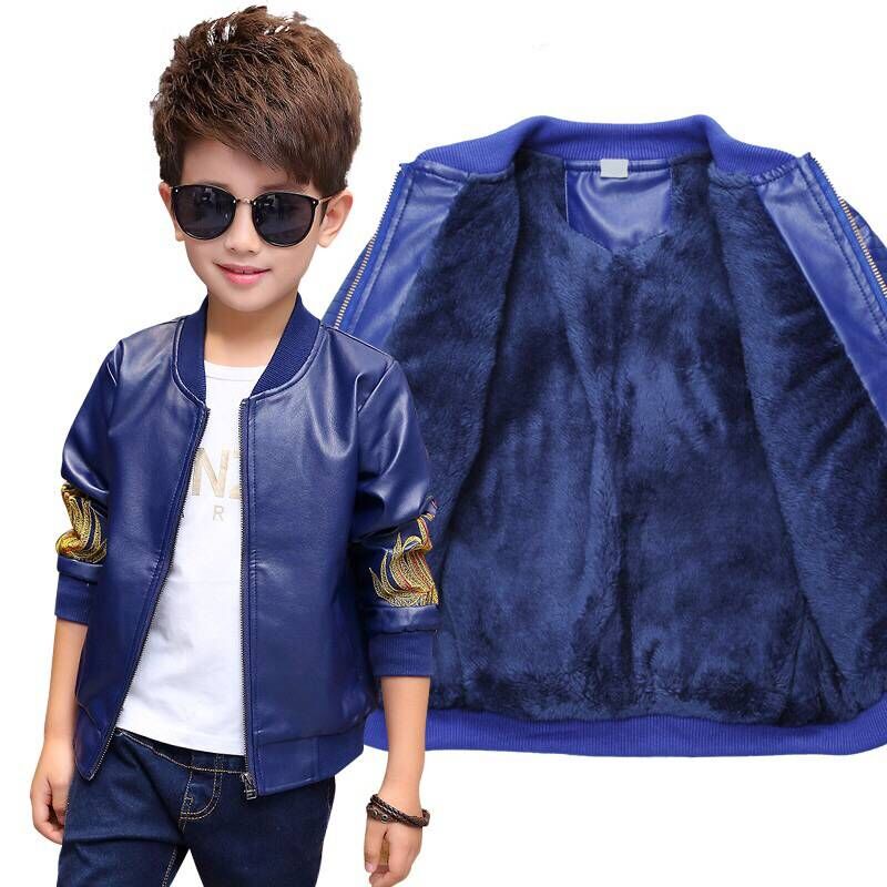 Boys jacketboys áo khoác vào mùa đông mặc 2019 mùa thu và mùa đông trẻ em mới lớn cho trẻ em cộng với áo khoác nhung da.