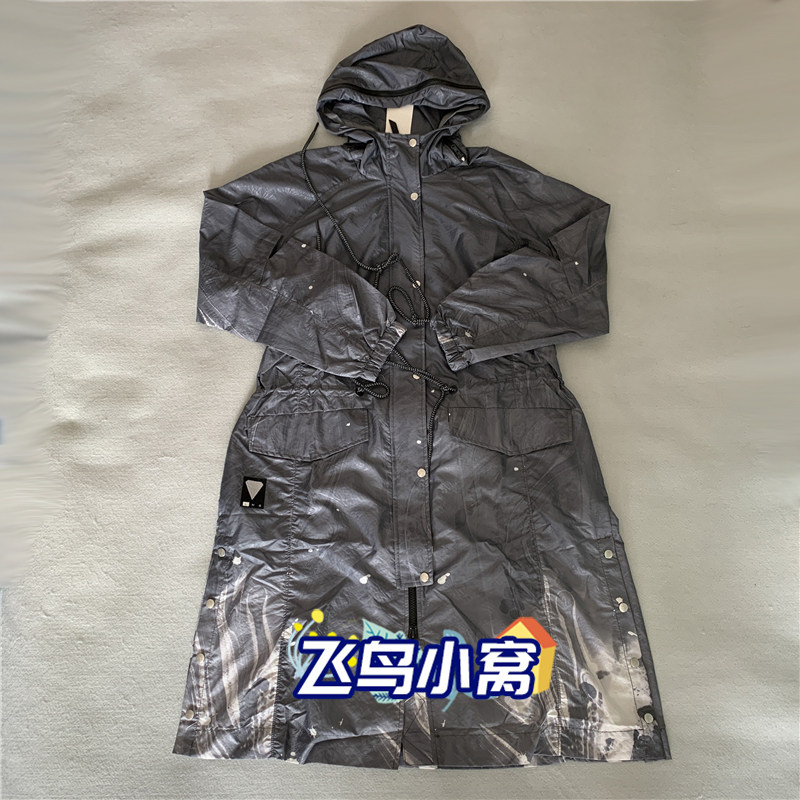 Li Ning LNG high-end sports fashion casual women's spring long print loose windbreaker jacket LFDN002-2