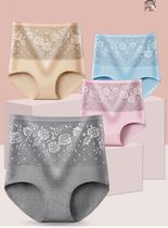 Lindsey silk lingerie 4 strips of pure cotton high waist collection of lace ladies underpants clothing 4 strips of 95% combed combs