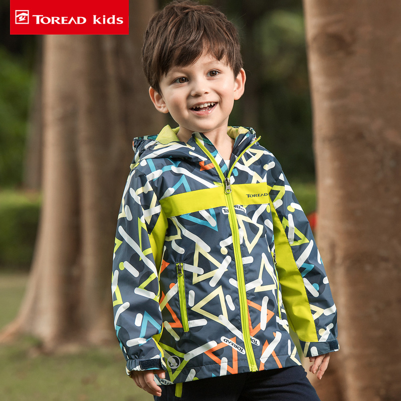 Toread Kids 探路者 18年款 户外探索系列 儿童单层防泼水冲锋衣 QABG85045 天猫优惠券折后￥149包邮（￥249-100）100~130码2色可选