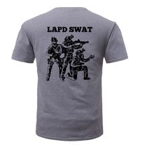 夏季新品 LAPD洛城机动小队主题款 圆领短袖T恤 军迷短袖衫