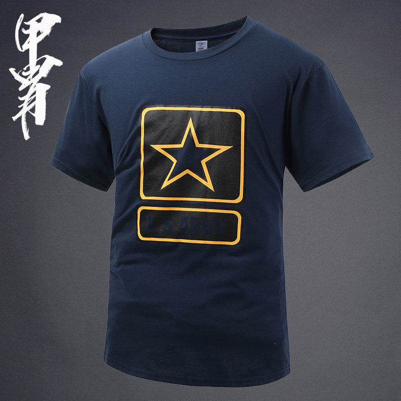 New outdoor loose army fan loose short-sleeved T-shirt men's cotton breathable men's casual T-shirt ARMY Marines