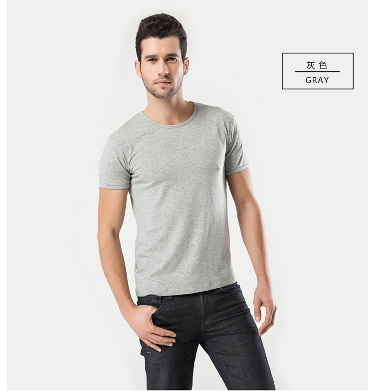 Nam Cực ngắn tay áo thun cotton mùa hè trẻ trung Áo sơ mi nam thể thao co giãn áo vest màu rắn áo cộc tay