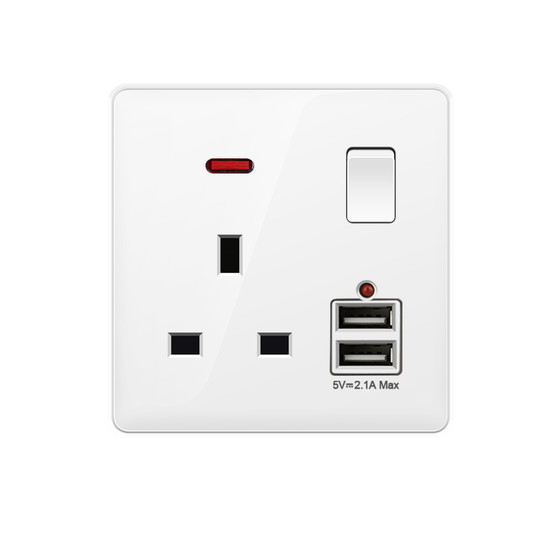 Hong Kong and Macau version of the United Kingdom 13A socket with Typec+USB fast charge British square foot socket electric panel type 86