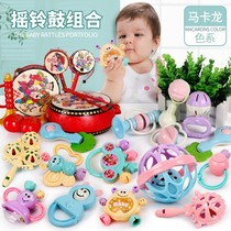 Baby Toy Rocking Bell 3-6-12 Months Baby Newborn Dentil Gel Toddler 0-1 Year Old Male Girl Puzzle Dialing Wave Drum