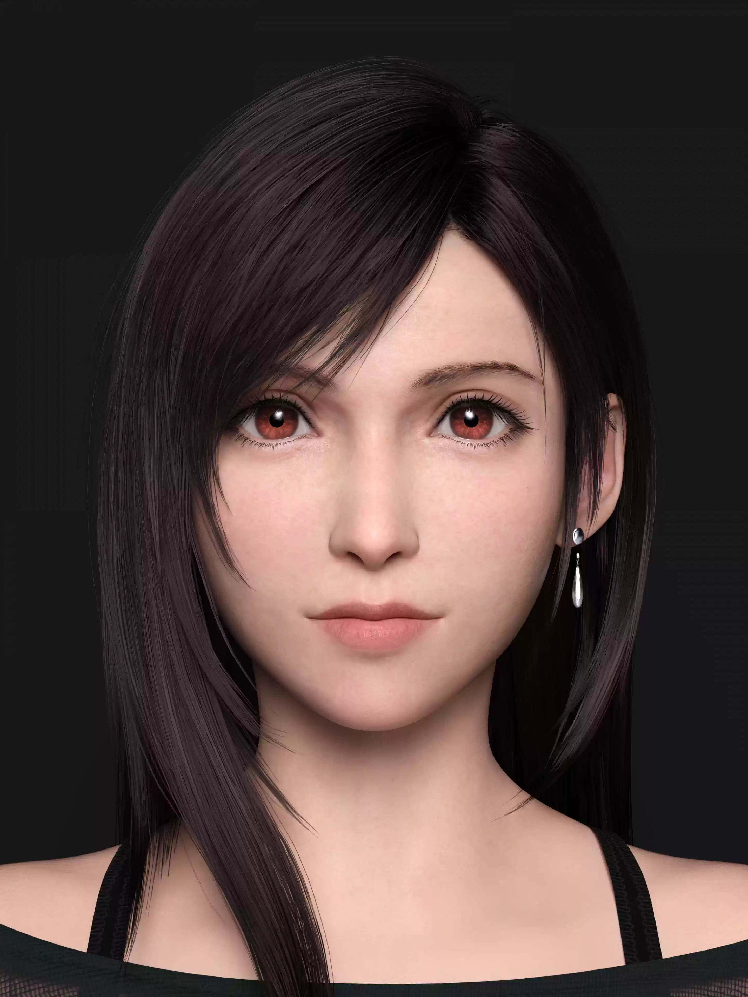Daz 3D 蒂法最终幻想7重制版 FF7R Tifa 人物角色和头发无服装
