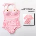 Hình thêu kitty ba chiều gợi cảm bikini cạp cao áo tắm nữ mạng che mặt ba mảnh - Bikinis