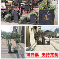 Outdoor wrought iron flower box outdoor planting box Flower Pool flower bed square Sales Department outdoor combination flower box