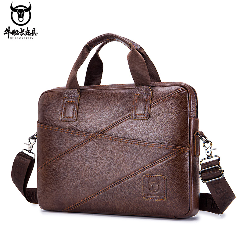 Bull Captain Leather Briefcase Male Genuine Leather Single Shoulder Inclined Scapegoat Layer Bull Leather Business Casual Computer Bag Handbag