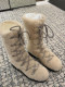 LDTJ high-end winter ski strap sheep genuine fur plus velvet warm thick heel thick-soled boots for women