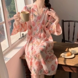 Осенний хлопковый банный халат, марлевое летнее японское кимоно, пижама, юбка