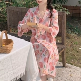 Осенний хлопковый банный халат, марлевое летнее японское кимоно, пижама, юбка