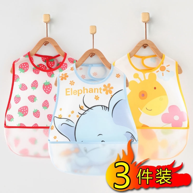 Baby Dining Hood Clothes Children Summer Thin Sections Pocket Clothing Children Waterproof Sleeveless Dinner Bib Baby Apron Anti-Wear