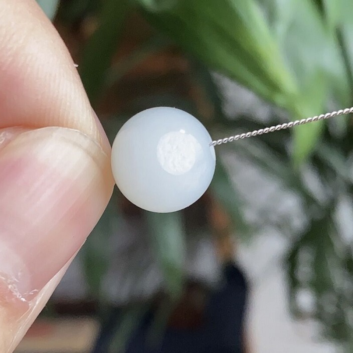 Authentic Xinjiang and Tian Yuseed stock white jade round pearl natural leather shell prose beads Wen playing with jewelry matching beads-Taobao