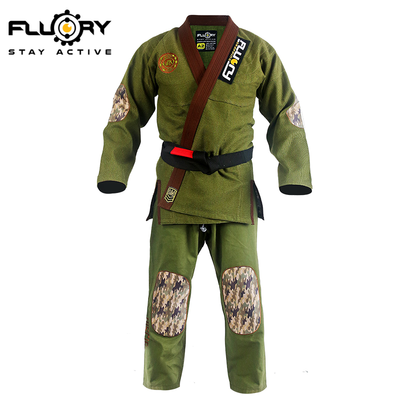 FLUORY fire softball camouflay Brazilian jumpsuit BJJ GI adult male and female professional judo uniforms 2019 new