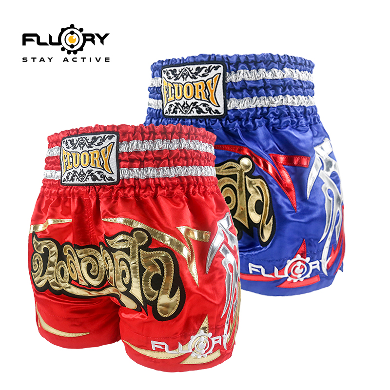 FLUORY Fire Softball Fighting Loose Shorts Men And Women Free Kick Boxing Match Training Suits Boxing Shorts