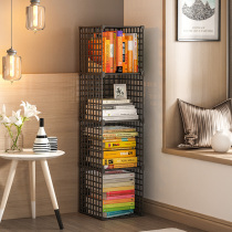 Shelf bookshelf simple floor-to-ceiling living room bedroom storage shelf wrought iron small layered clapboard multi-layer storage shelf