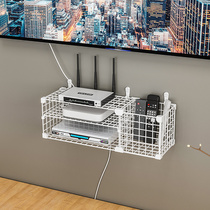Punch-free wifi router cat shelf TV set-top box storage box storage box wall-mounted living room wall sticker