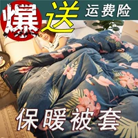 Phiên bản Hàn Quốc của nhung nhung dày phương pháp màu rắn đến nhung ấm cộng với nhung flannel quilt cover 1.8 tờ mùa đông chăn lạnh mùa hè