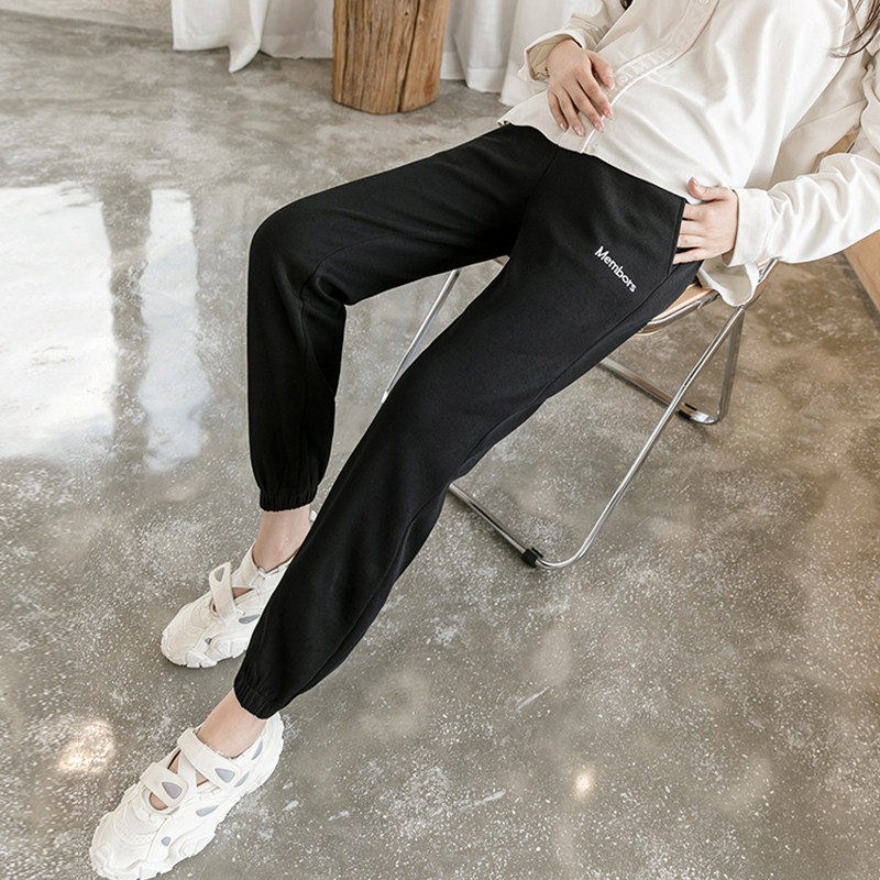 Pregnant women's pants spring fashion Korean version loose casual dad pants Spring and autumn wear thin net red leggings trousers