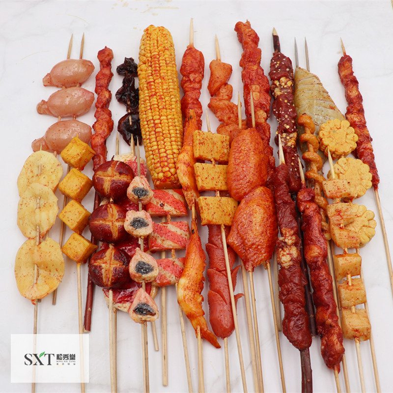 Emulation Strings of Seafood String Barbecue Fried Snack Baked strings Fake Food Food Strings of sample Model Pendulum Items 