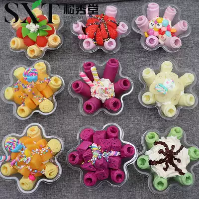 New product custom-made simulation ice cream roll fried yogurt dessert cold drink food food model display sample display