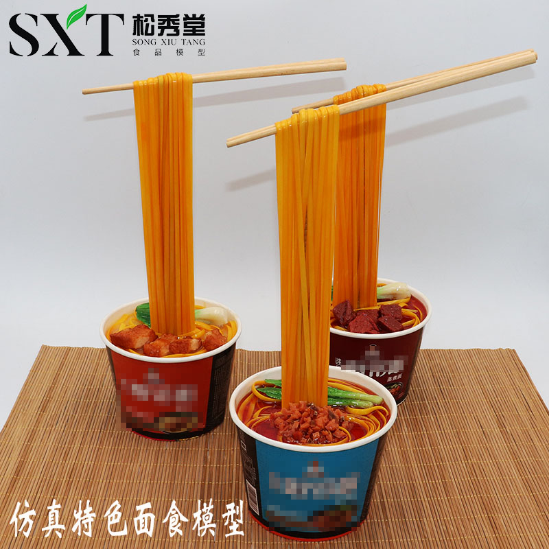 Simulation dish food fake provoke beef face single-sided pasta sample model art display
