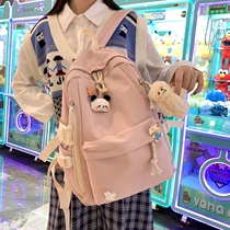 Middle school student schoolbag female junior high school student ins simple wind and dirt resistant large capacity 2022 new high school student strong and durable