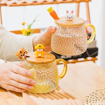 Bowl of oatmeal for brewing lotus root powder glass large-capacity office heat-resistant breakfast oatmeal yogurt cup