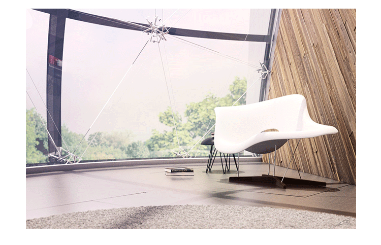 Đồ thủ công thiết kế đồ nội thất eames la chaise / Ghế phòng chờ Eames Ghế phòng chờ FRP ghế đọc sách