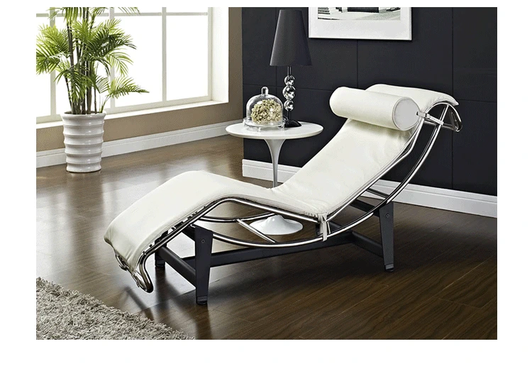 Đồ thủ công mỹ nghệ sáng tạo đồ nội thất phòng chờ LC4 chaise phòng chờ Le Corbusier da bò