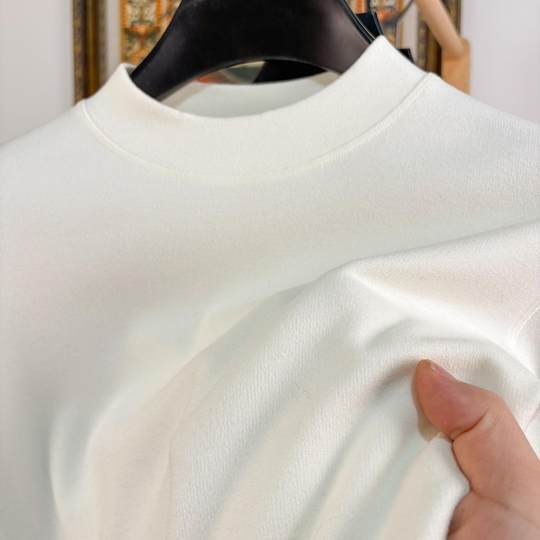 时尚秋冬长袖T恤打底衫男士高领双面绒纯色保暖加厚内搭上1217h