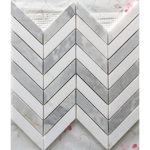 Натуральная камень мозаичная наклейка мраморная греческая белая карара белая рыба головоломка для ванной комнаты ванная комната ванная комната