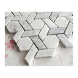 Натуральная мраморная мозаичная наклейка камень Камень Каррара Белая ветряная мельница Пола плитка шестиугольная ванная комната для душа в ванной комнате