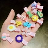 Заколка для волос для младенца, мультяшные шпильки для волос, детский наряд маленькой принцессы, безвредная челка, заколка-крабик, аксессуар для волос, не повреждает волосы