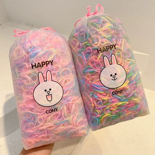 Одноразовые детские резиновые кольца, безвредная эластичная маленькая резинка для девочек, не повреждает волосы