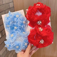 27#Blue Pearl Flower+цветок красного кафетка [2 пары]