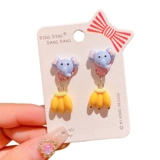 Детские мультяшные клипсы, милые серьги для принцессы, без проколов ушей