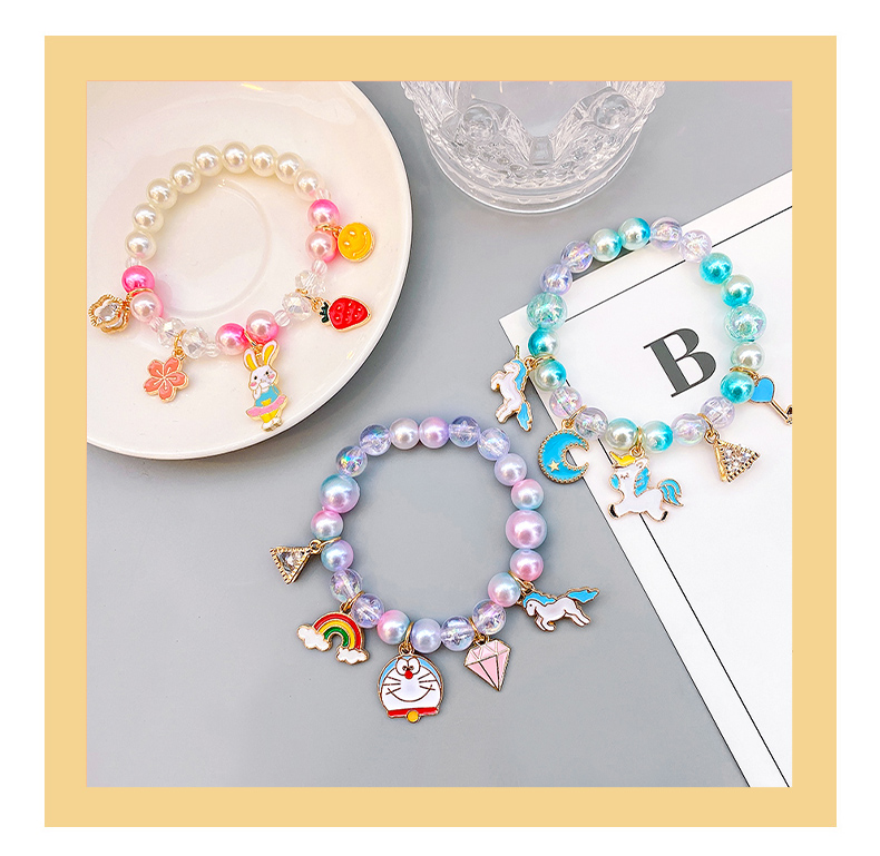 Children's Pearl Bracelet Cute Little Animal Bracelet Beaded Accessories display picture 4