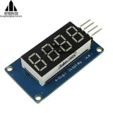 TM1637 4 -дигита цифровой пробирки модуль светодиодную модуль можно настроить с помощью строительных блоков.