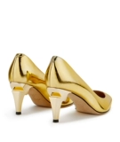 Giuseppe Zanotti Женские туфли из лакированной кожи GZ на скульптурном каблуке с зеркальной отделкой