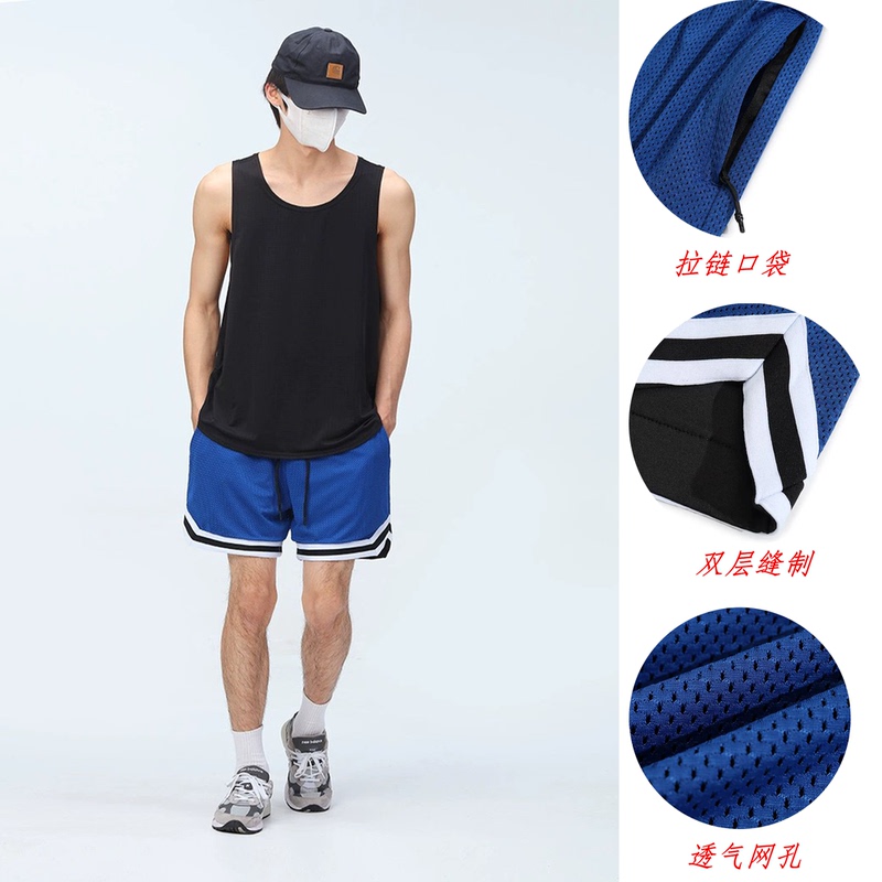 Summer Men's Casual Sports Shorts Solid Color Striped Breathable Basketball Cycling Jogging Quick-Drying Loose Fit Gym Shorts Summer Men's Casual Sports Shorts Solid Color Striped Breathable Basketball Cycling Jogging Quick-Drying Loose Fit Gym Shorts