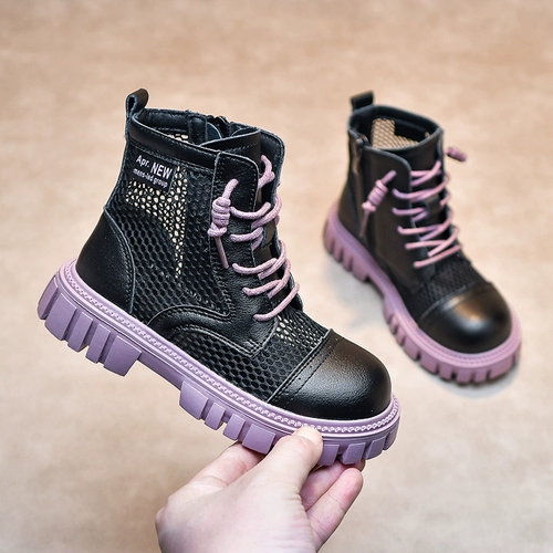 Martens, весенний осенний детский наряд маленькой принцессы, летние дышащие короткие сапоги, детские ботинки, 2023 года