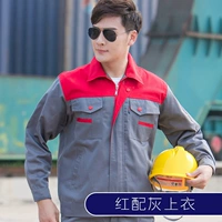 Верхний красный и серый топ (красочный)