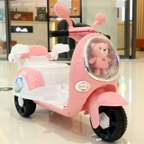 Электрический мотоцикл, детский трехколесный велосипед с аккумулятором для мальчиков и девочек, детская игрушечная машина с сидением с зарядкой, дистанционное управление